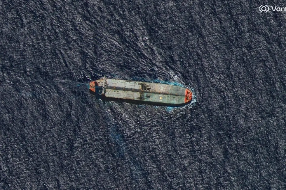 El buque petrolero Skipper, que fue tomado recientemente por el ejército de Estados Unidos frente a las costas de Venezuela