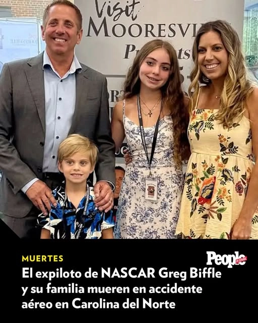 Greg Biffle, su esposa y dos hijos