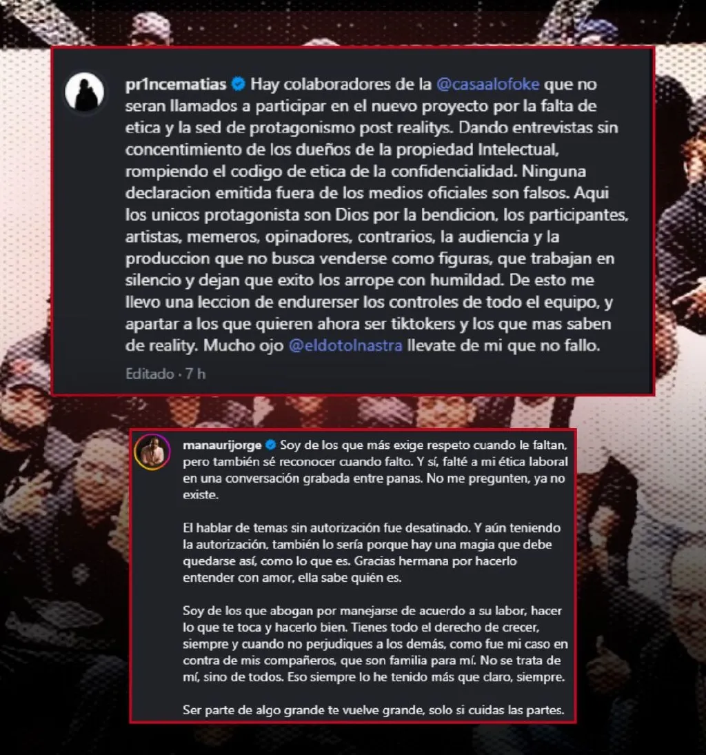 comunicado de santiago matias y manaury jorge