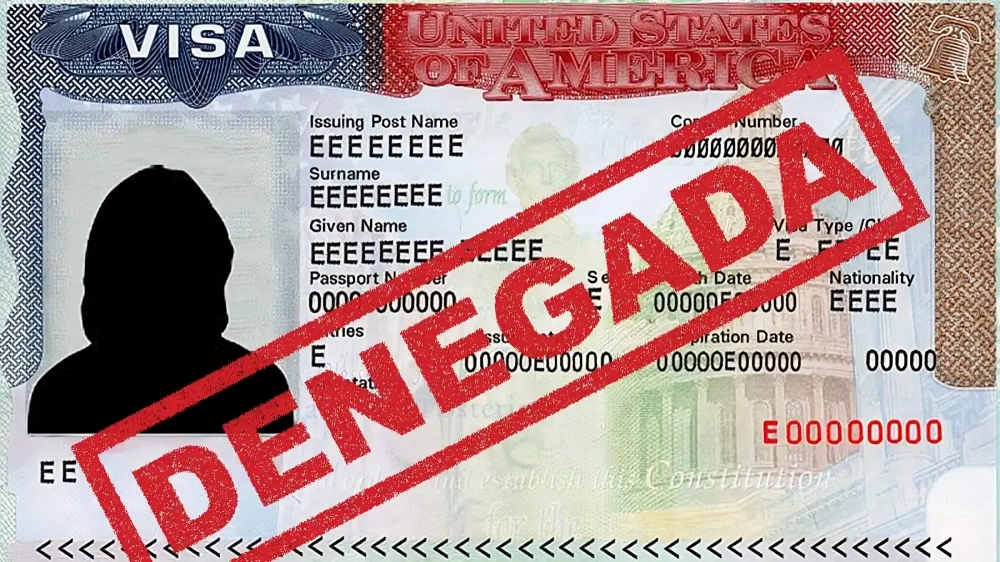 imagen referencial de visa denegada